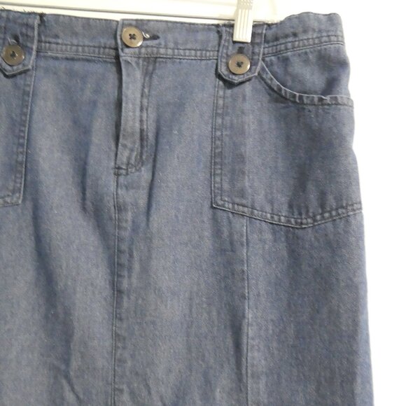 SOUTHERN LADY | size 14 | Blue Denim Skirt | 100% Cotton - Picture 5 of 16